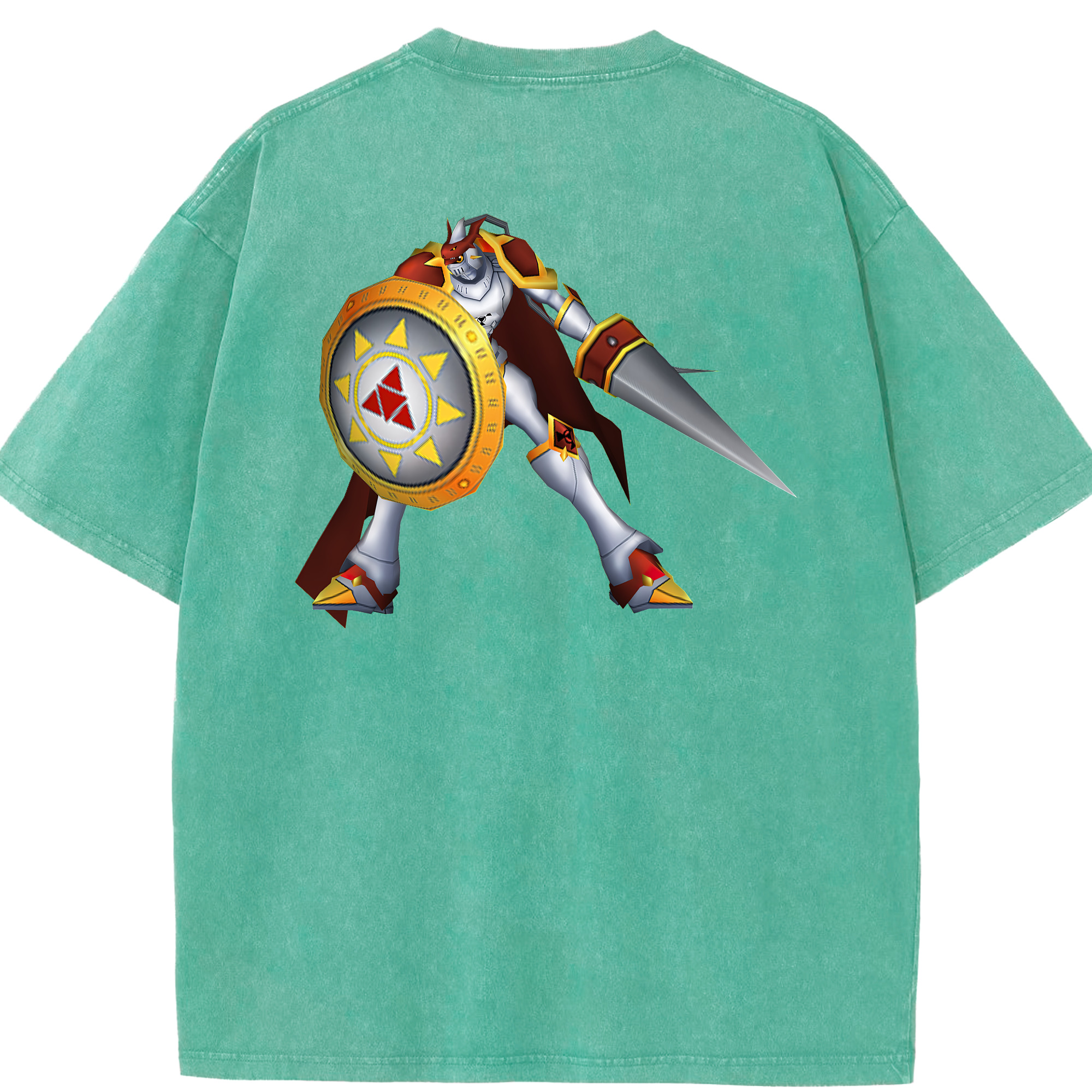 （画像用） Digimon デジタルモンスター/デジモン 綿100% ヴィンテージ風 半袖Tシャツ（背面プリント）
